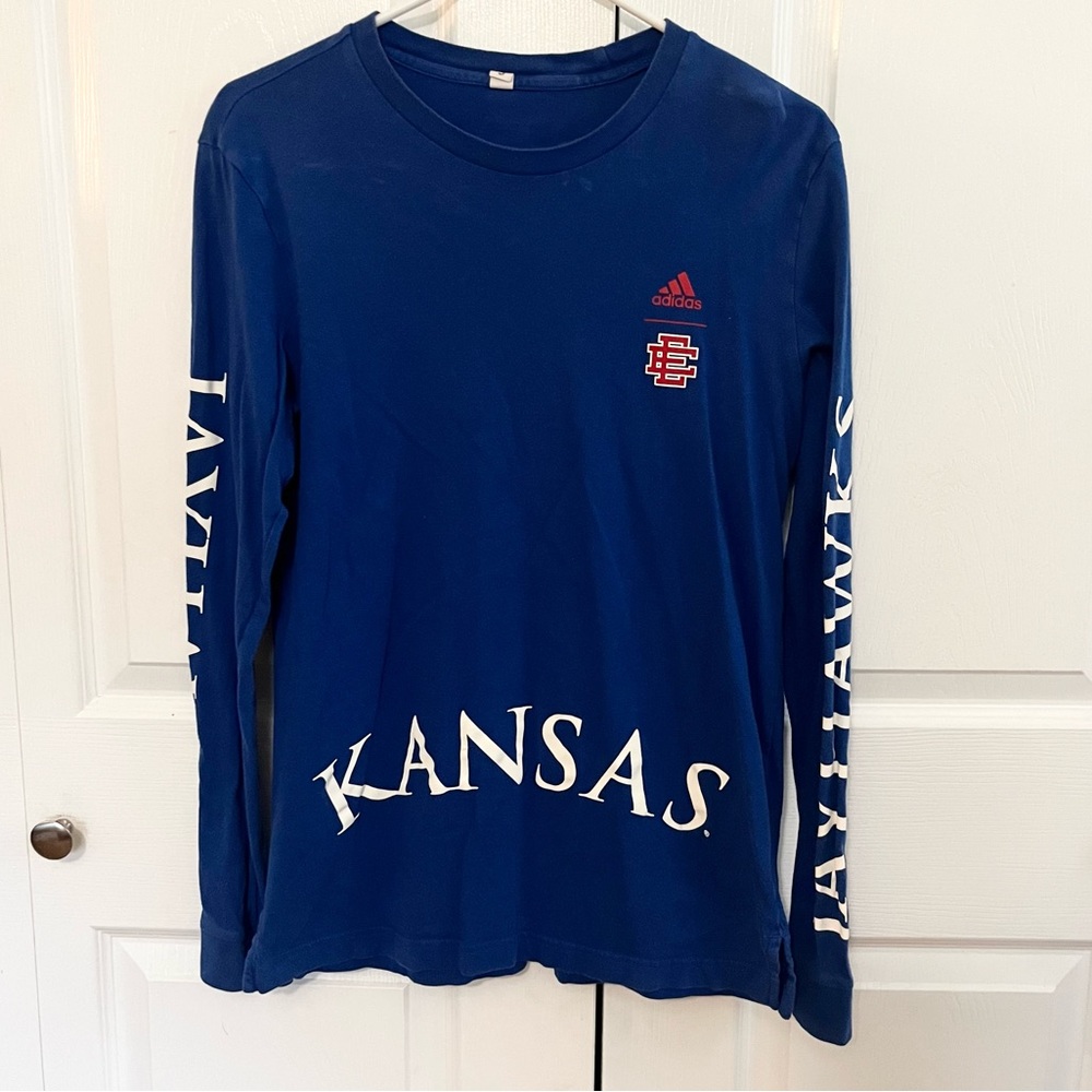 Adidas Eric Emanuel Kansas University Long Sleeve Shirt Small
